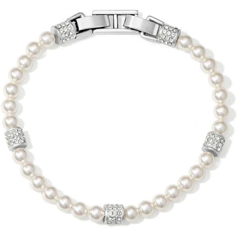 Meridian Petite Pearl Bracelet Silver-White