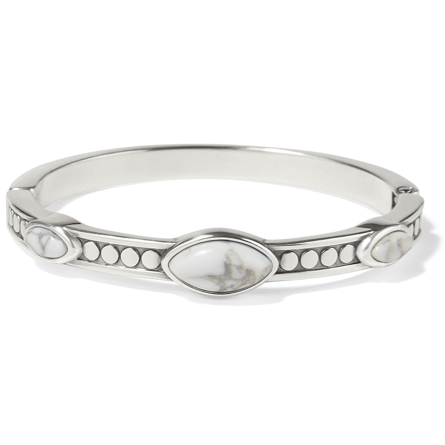 Pebble Dot Dream Howlite Hinged Bangle