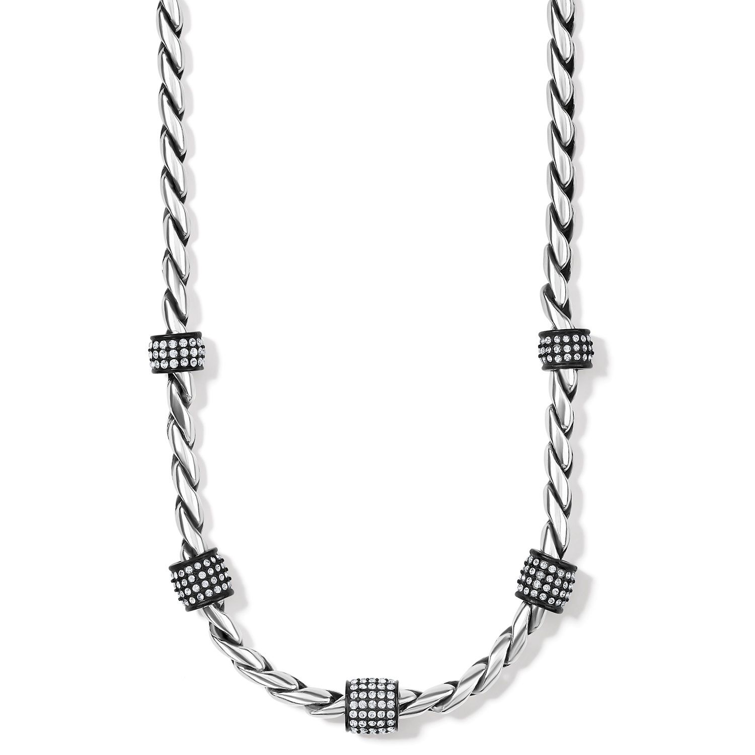 Meridian Necklace - Black Silver
