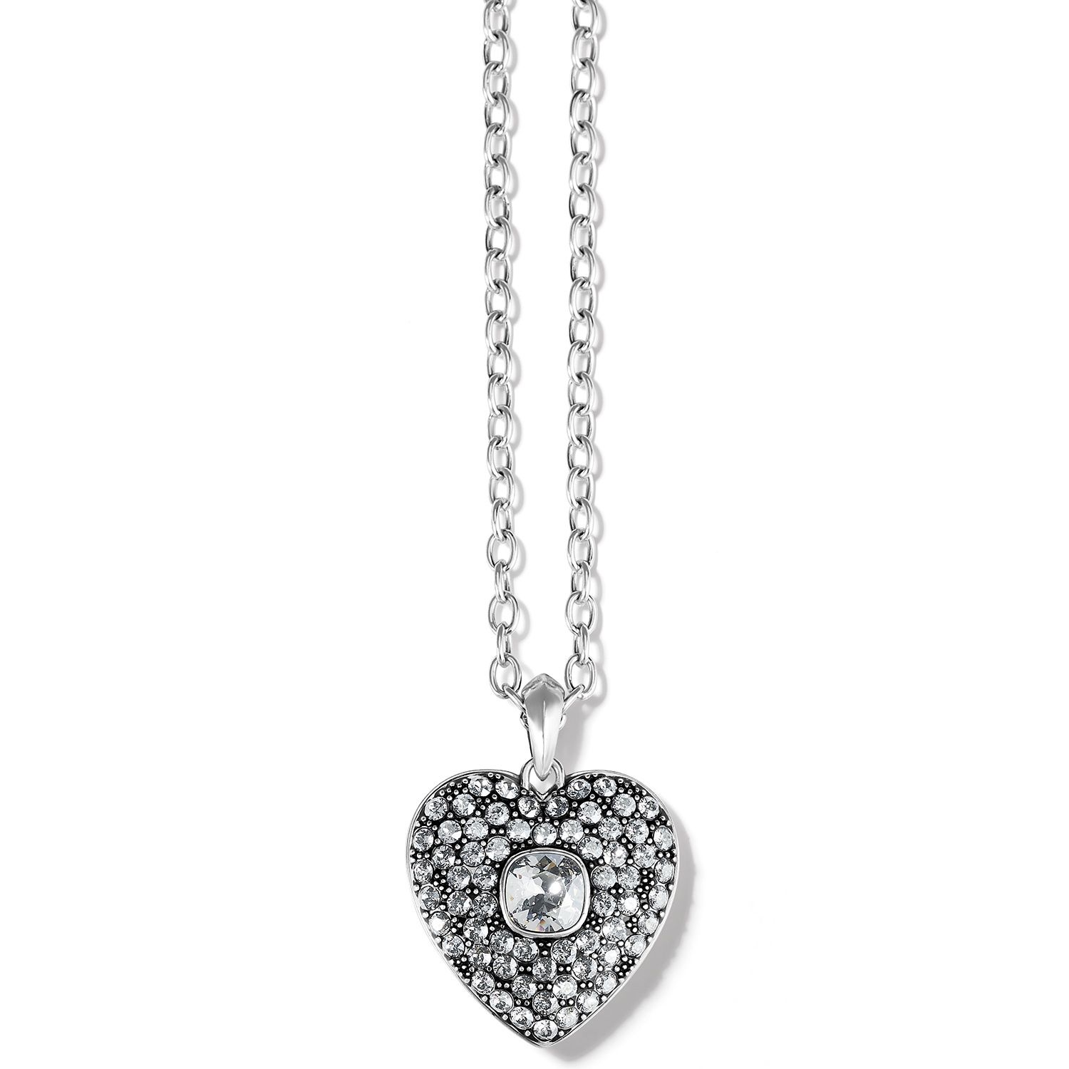 Adela Heart Convertible Necklace Clear