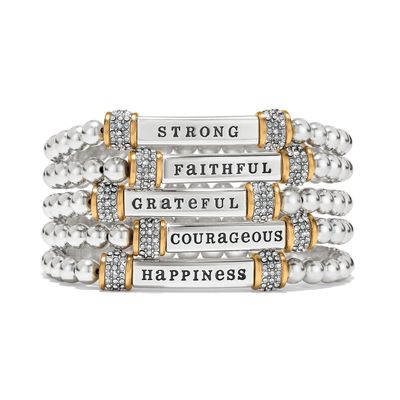 Meridian Two Tone Stretch Bracelet