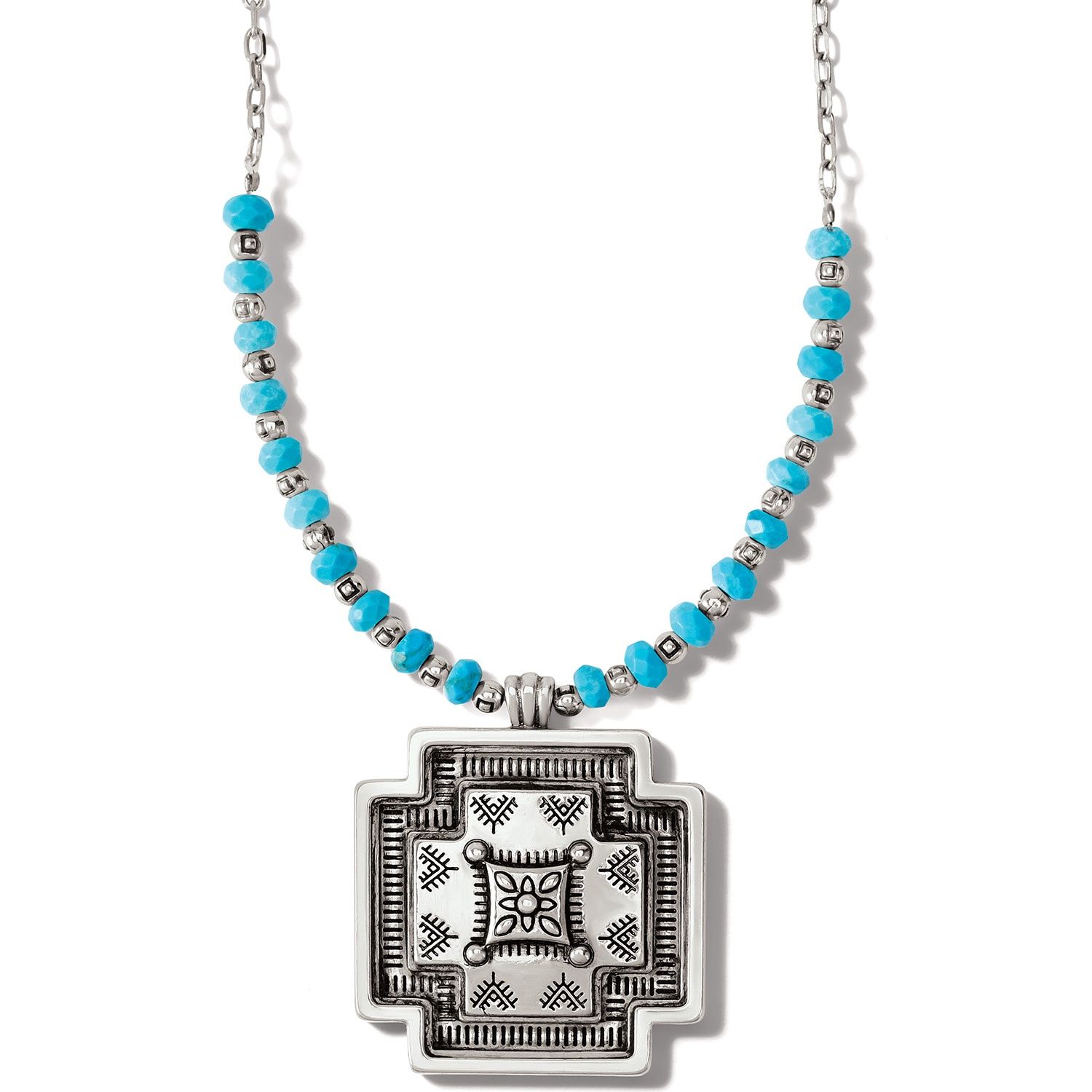DNR-Mosaic Paseo Bead Cross Necklace