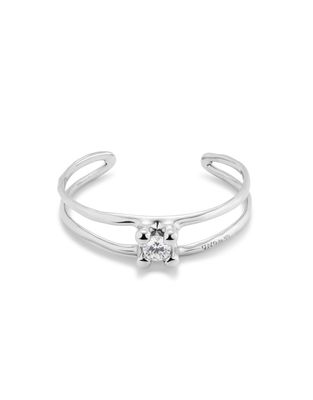 Uno de 50 Anima bracelet from the Spiritual Collection featuring blue and white crystals on a studio background