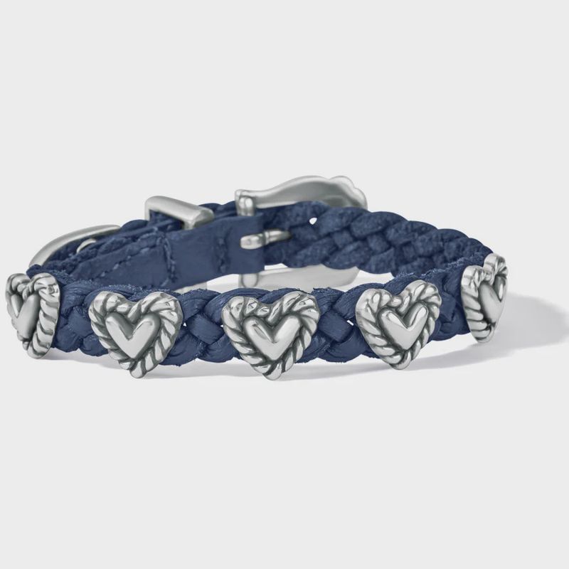 Roped Heart Braid Bandit Bracelet - French Blue