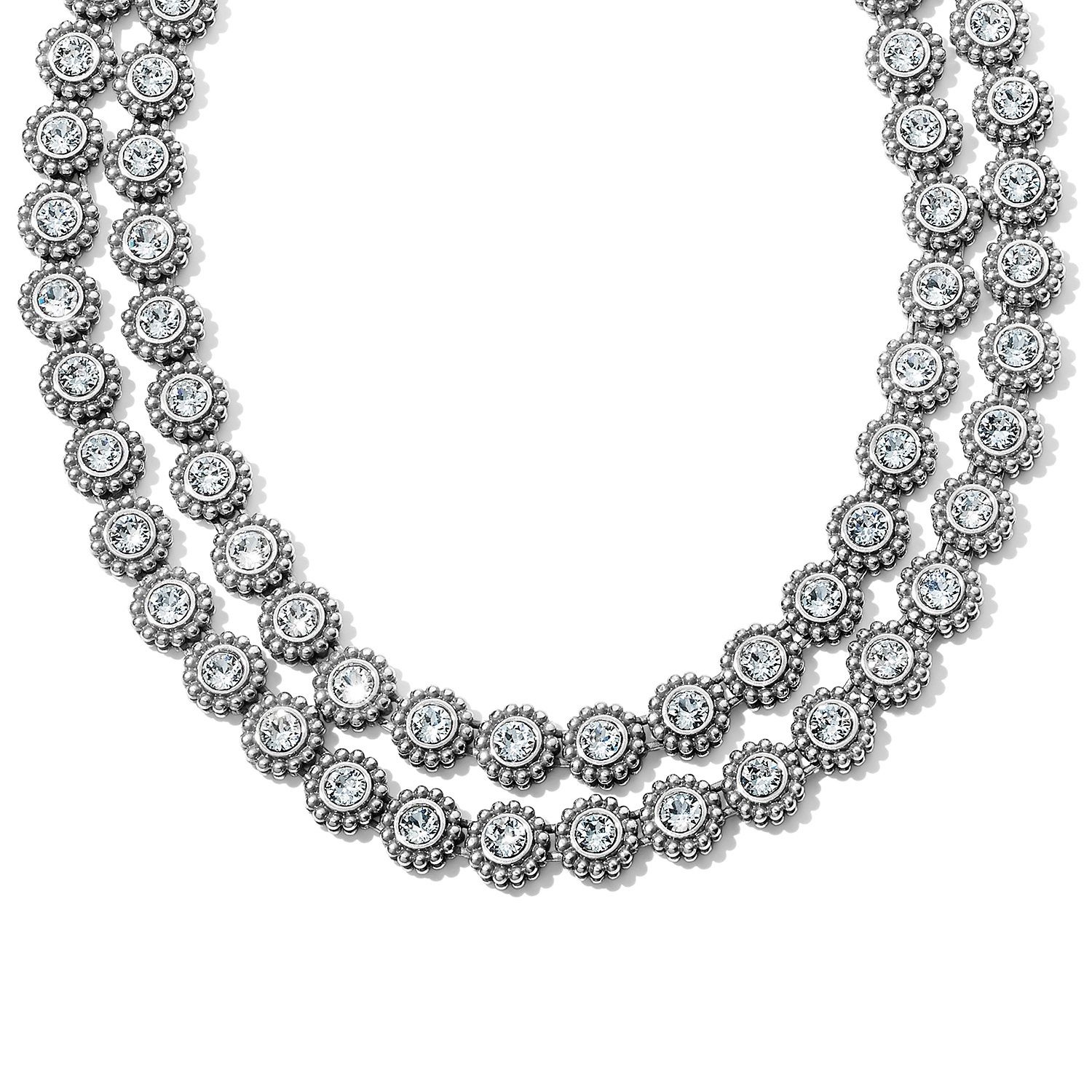 Twinkle Double Link Necklace - Silver