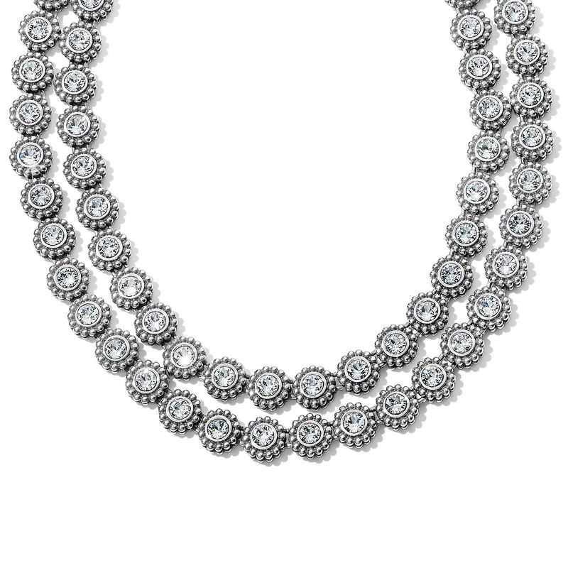 Twinkle Double Link Necklace - Silver
