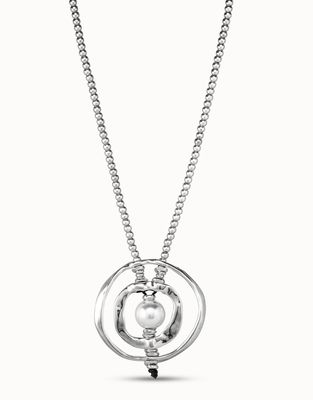 Uno de 50 Full Moon Silver-Plated Pearl Long Necklace