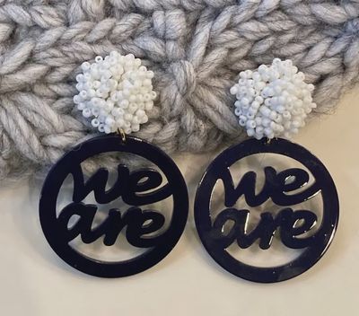 Allie June Penn State Game Day Drop Earrings Polished Acrylic