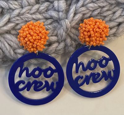 Allie June UVA Game Day Drop Earrings Lightweight Acrylic
