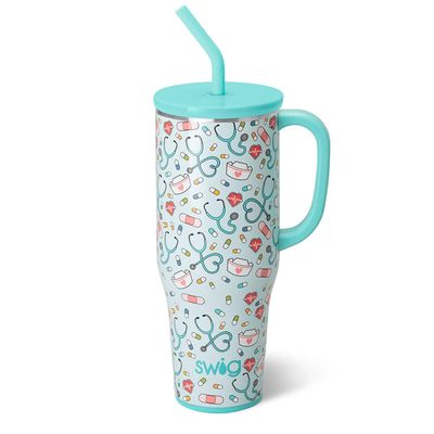 Swig Life Scrub Life Mega Mug 40oz insulated tumbler displayed against a neutral background in studio lighting