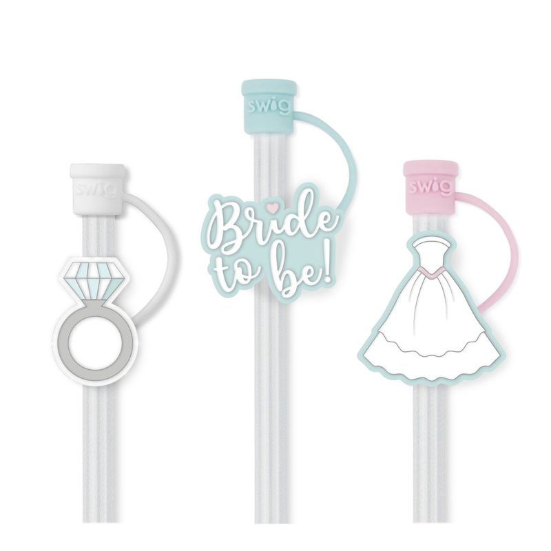 Bride to Be Straw Topper Set