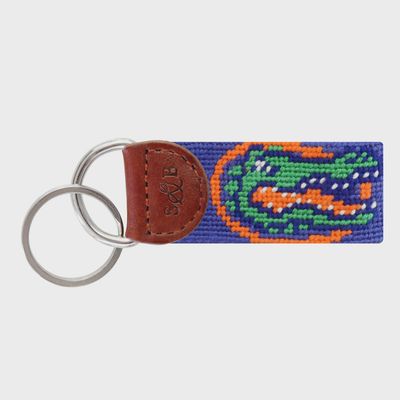 Hand-Stitched Needlepoint Key Fob