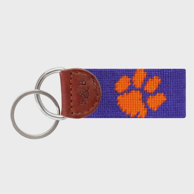 Hand-Stitched Needlepoint Key Fob