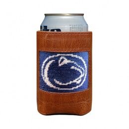 Needlepoint Leather Can Cooler