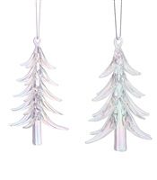 White Iridescent Tree Ornament