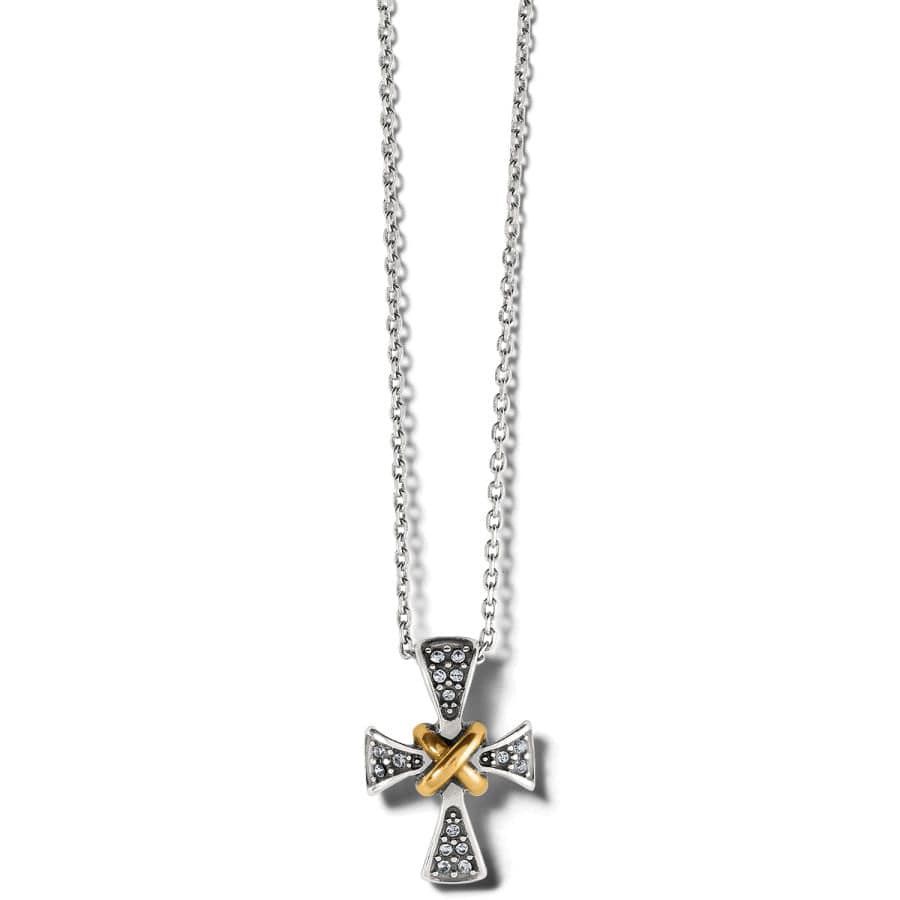 DNR-Meridian Two Tone Mini Cross Necklace