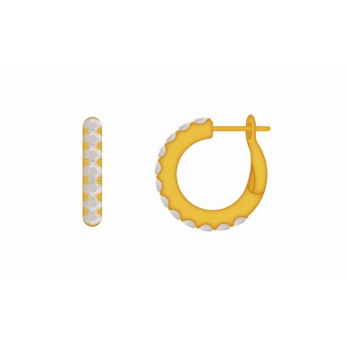 SP Classic Gem Hoop Earrings 16mm Crystal