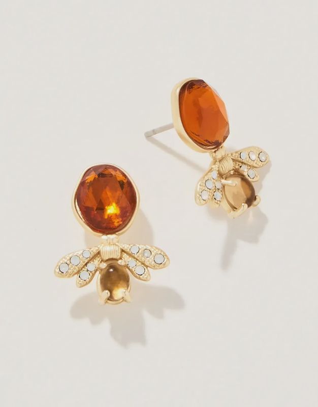HONEY BEE STUD EARRINGS BRONZE