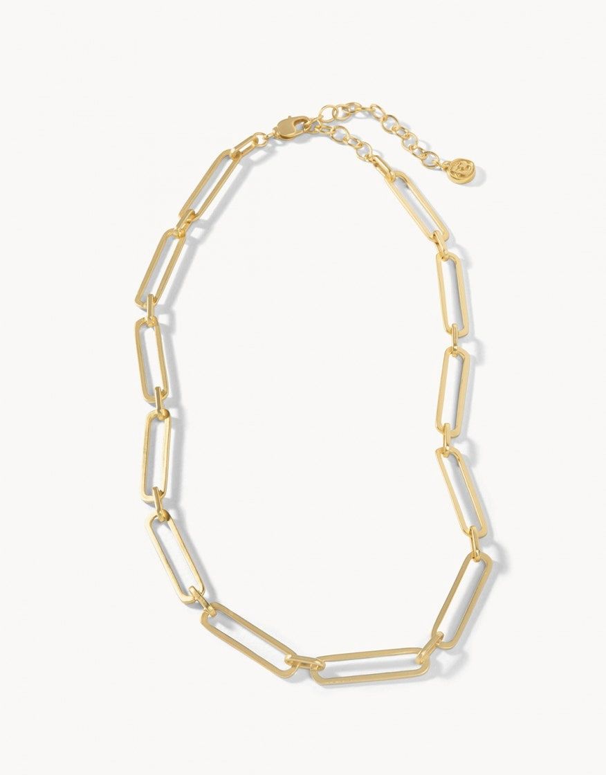 Long Link Necklace 17&quot; Gold