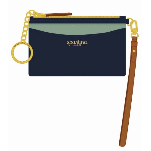 Slim Card Coinpurse Navy Seafoam Color Block