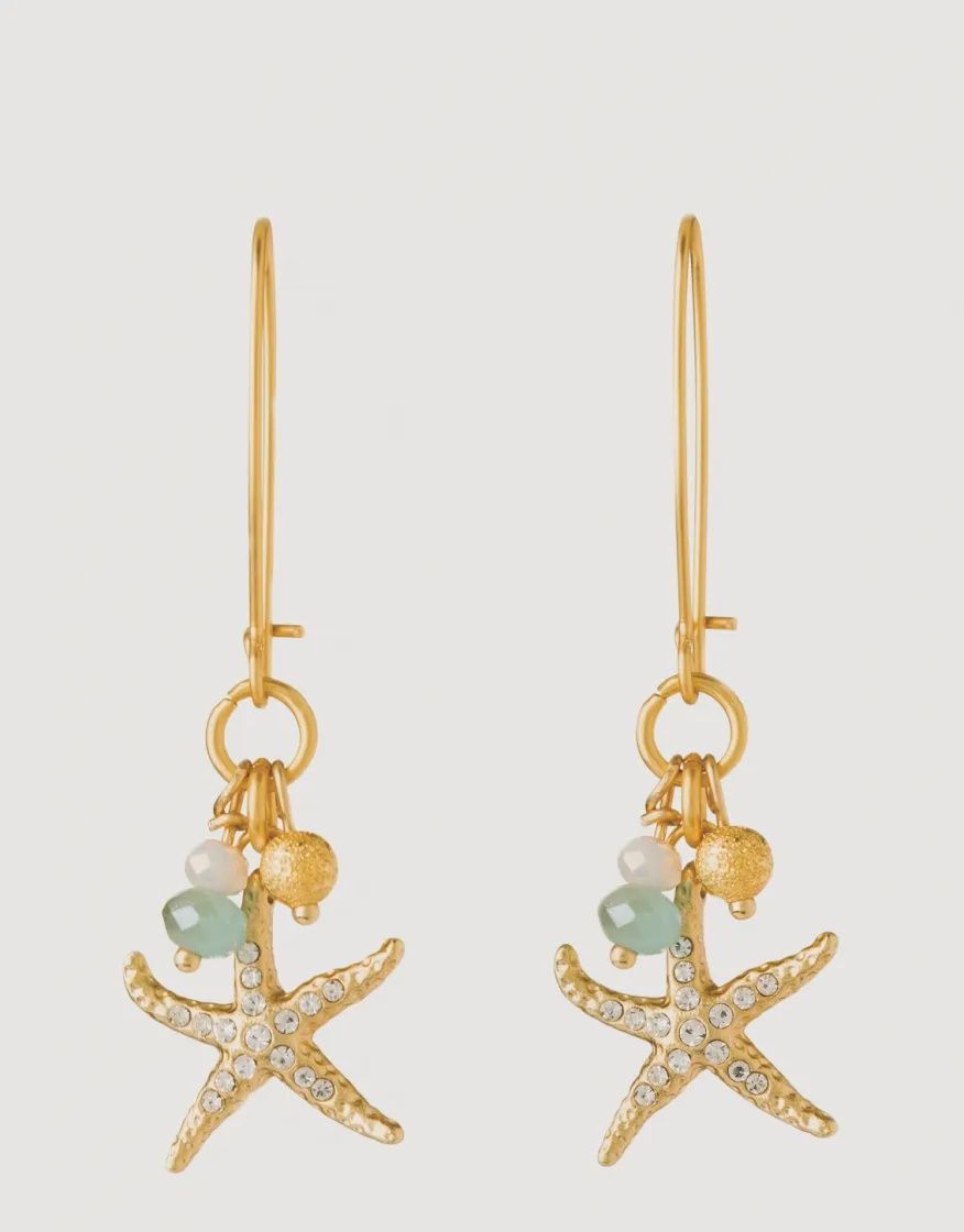 Starfish Sparkle Drop Earrings