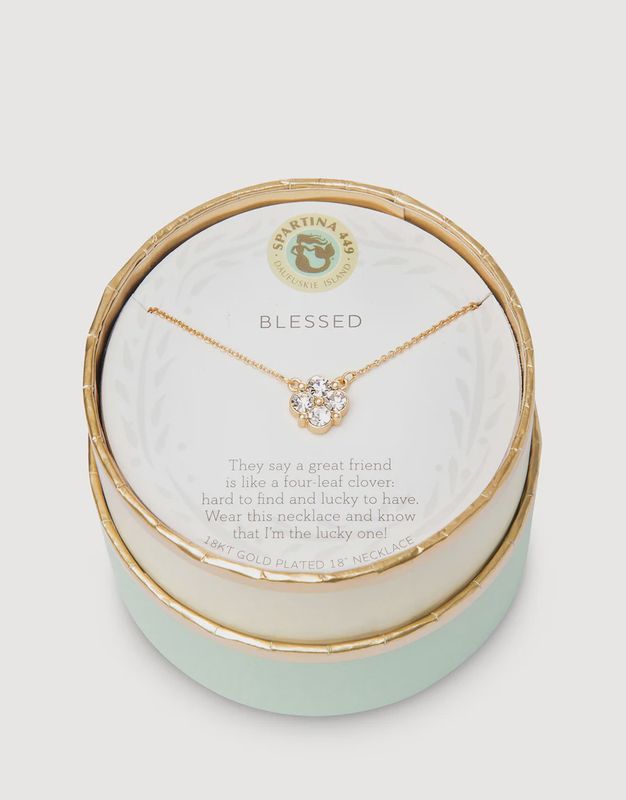 Sea La Vie Necklace Blessed/Crystal Clover