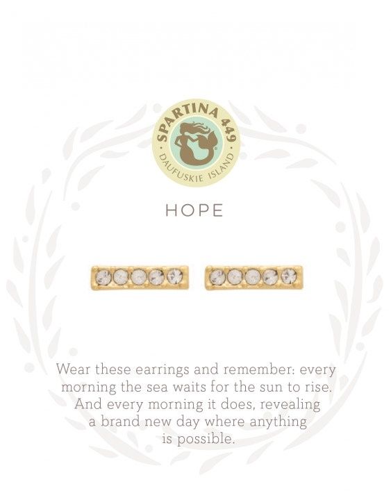 SLV Hope Horizon Stud Earrings Gold