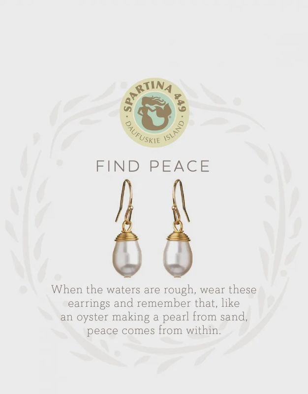 Sea La Vie Drop Earrings Find Peace SIL