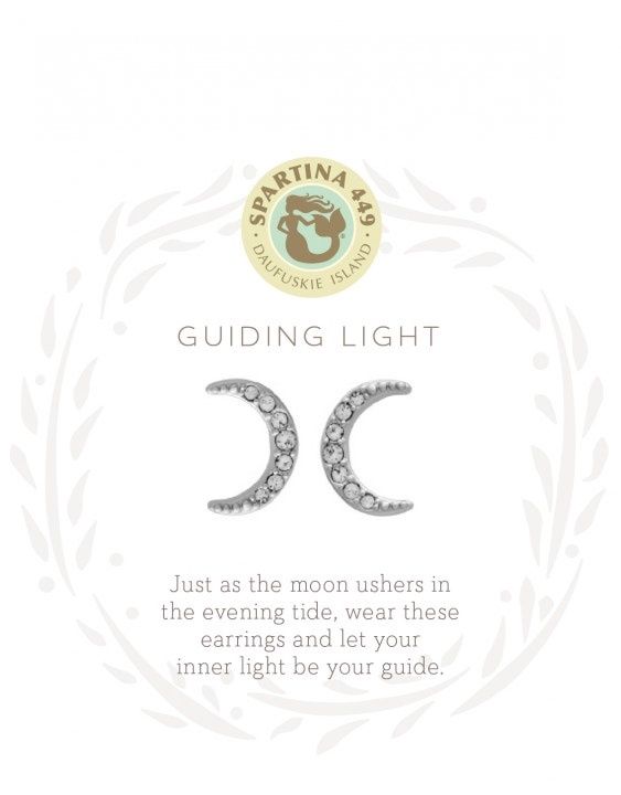 SLV Stud Earrings Guiding Light/Crescent Silver