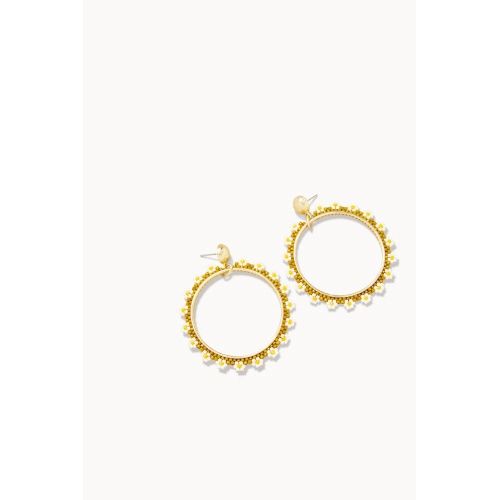Bitty Bead Earrings Ring of Daisies