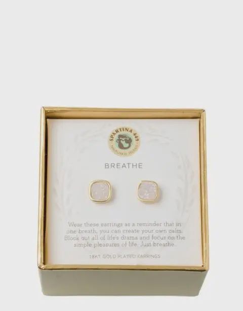 Sea La Vie Druzy Stud Earrings Breathe/Cream Druzy