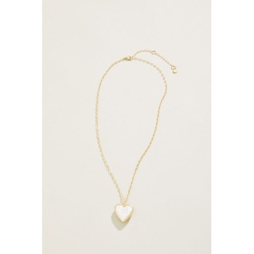 Full Heart Necklace 18&quot; Mother-of-Pearl