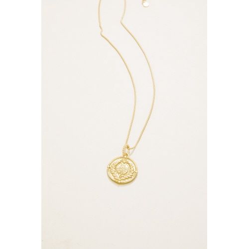 Damask Coin Necklace 18&quot; Gold