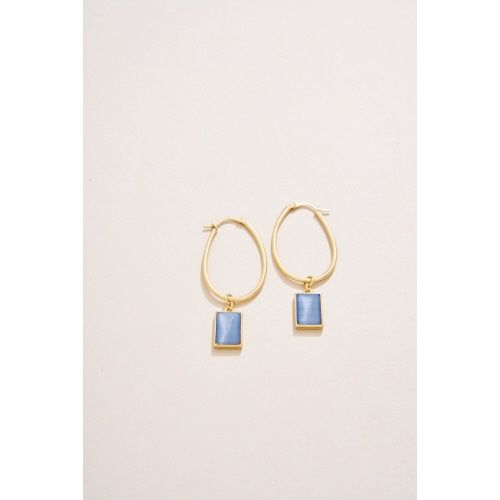Chateau Hoop Earrings Optic Blue