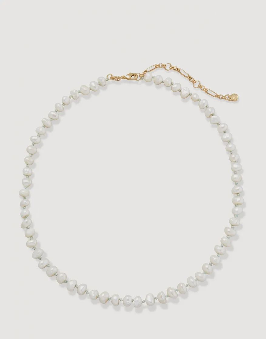 Pearl Rope Necklace 17&quot; Pearl/Sea Foam