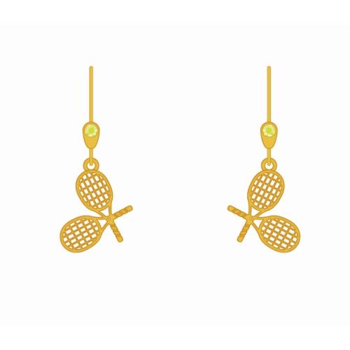 SPLASH Tennis Racket Earrings Lime