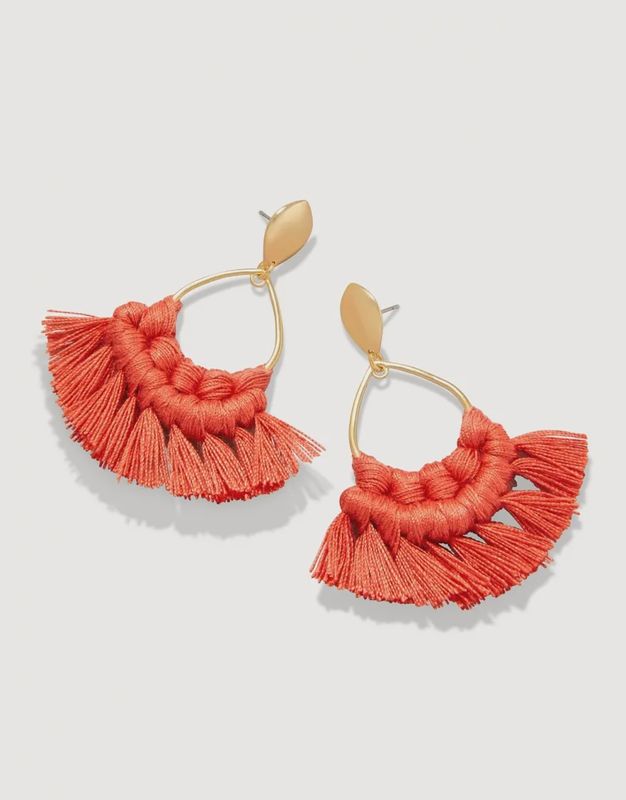 MACRAME EARRINGS ORANGE