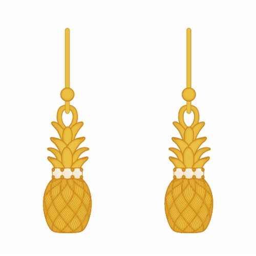 SP Pineapple Earrings White Opal