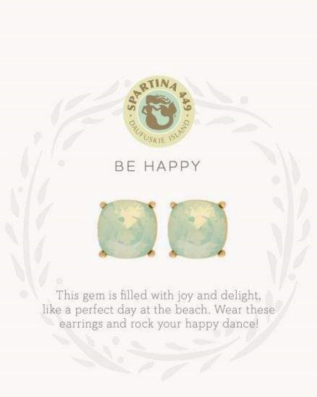 Sea La Vie Stud Earrings Happy/Sea Green