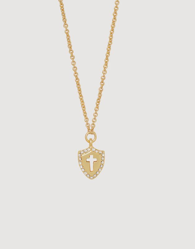 Sea La Vie Necklace Faith Over Fear/Cross Shield