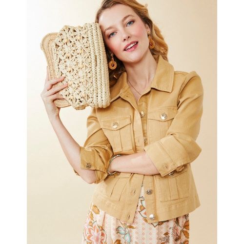 Raffia Clutch Calm Waters