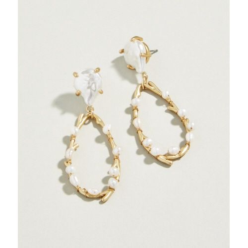Sea Coral Pearl Earrings