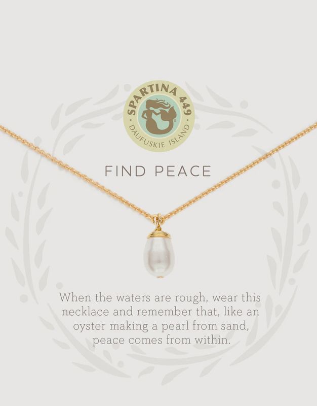 Sea La Vie Necklace Find Peace/Pearl