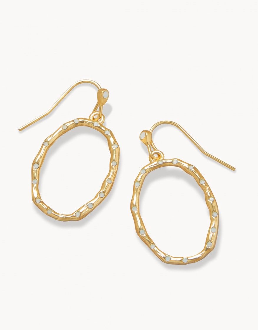 Sand Bar Ripple Earrings White