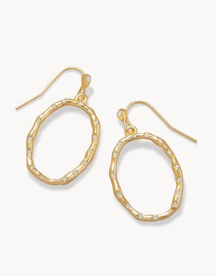 Sand Bar Ripple Earrings White
