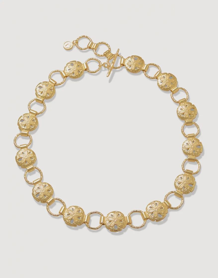 SAND DOLLAR CHAIN NECKLACE GOLD