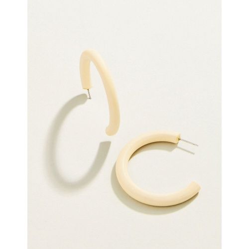 Wood Hoop Earrings Natural