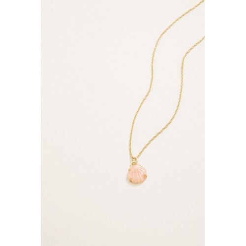 Carved Shell Necklace 18&quot; Coral