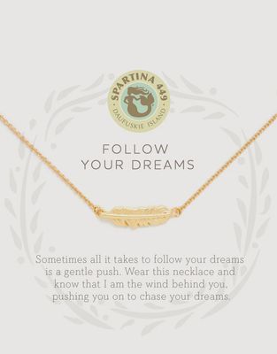 Sea La Vie Necklace Follow Your Dreams/Feather