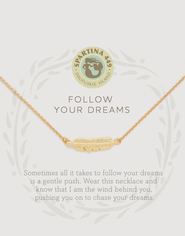 Sea La Vie Necklace Follow Your Dreams/Feather